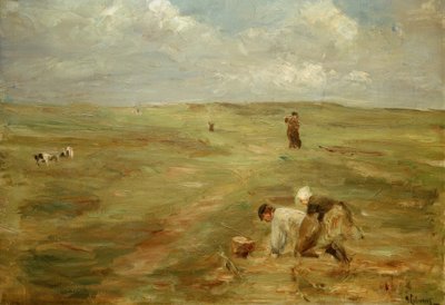 Potatisgrävare i sanddynerna i Zandvoort av Max Liebermann