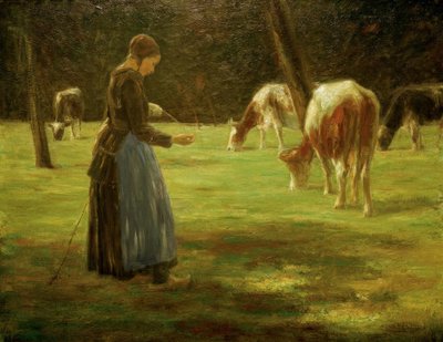 Kuhhirtin av Max Liebermann