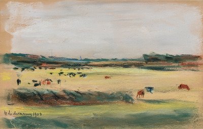 Landskap med betande kor. 1908 av Max Liebermann