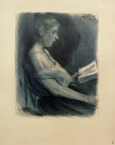 M.Liebermann, flicka som läser av Max Liebermann
