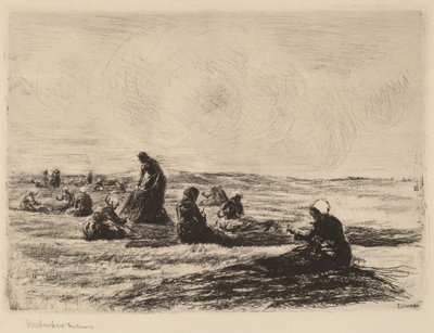 Mending the Nets, 1894. av Max Liebermann