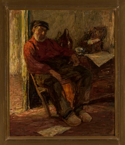 En man inomhus av Max Liebermann