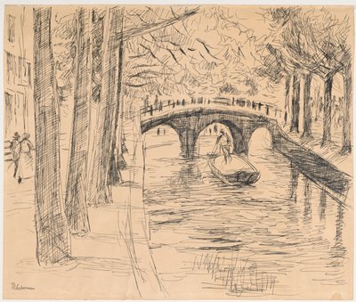 Bron över kanalen i Amsterdam av Max Liebermann
