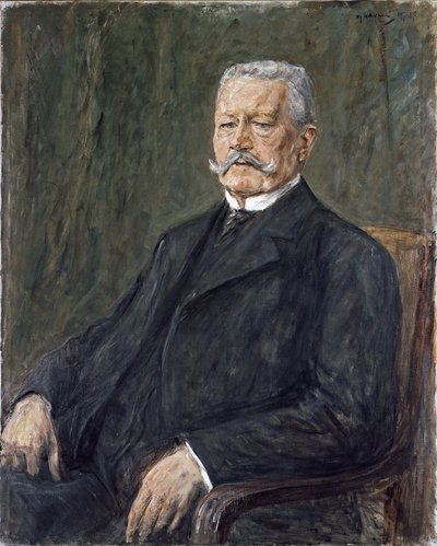 Porträtt av president Paul von Hindenburg 1847-1934, av Max Liebermann (1847-1935) Niedersachsens statsmuseum, Hannover av Max Liebermann
