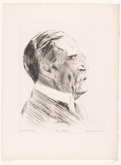 Porträtt av Wilhelm von Bode W.v.Bode (titel på objekt) av Max Liebermann