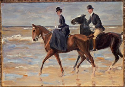 Ryttare och ryttare på stranden av Max Liebermann