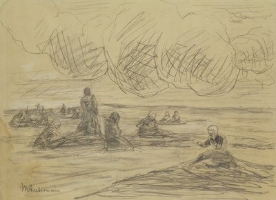 Reparera näten, 1894 av Max Liebermann