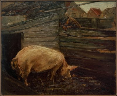 Grisfack med bondpojkar av Max Liebermann