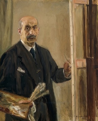 Självporträtt vid staffliet. 1916 av Max Liebermann