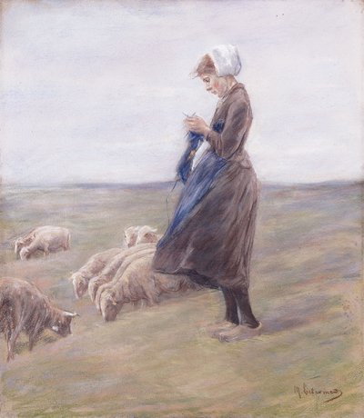 herde Herdinna, 1887 av Max Liebermann