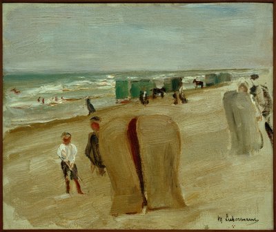 Strandszene i Noordwijk av Max Liebermann