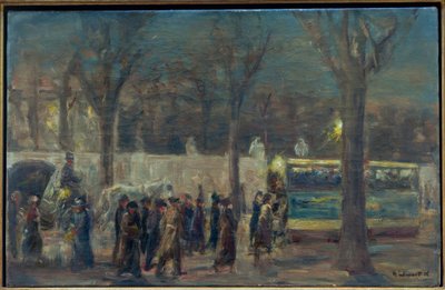 Gatubild vid Brandenburger Tor (kväll i Brandenburg ..) av Max Liebermann
