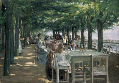 Terrassen på restaurang Jacob i Nienstedten på Elbe av Max Liebermann