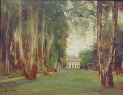 Wannsee trädgård med villa / Björkallén i Wannsee trädgård av Max Liebermann