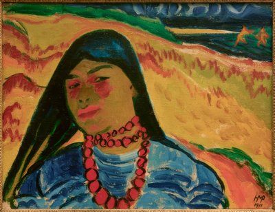 På stranden i Nidden av Max Pechstein