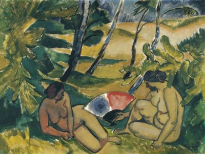 Badarna, 1912 av Max Pechstein