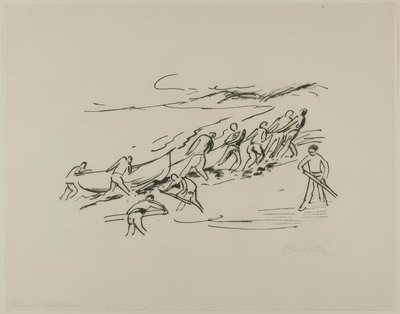 Avstigning, från resebilder: Italien-Söderhavet av Max Pechstein