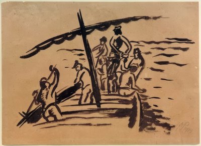 Fiskare i båt av Max Pechstein