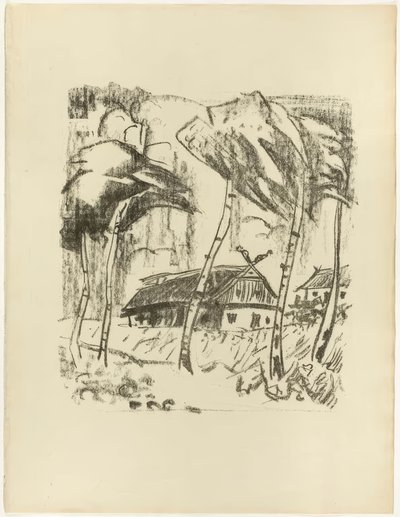 Gården bakom björkarna, ur Samland-oden av Max Pechstein