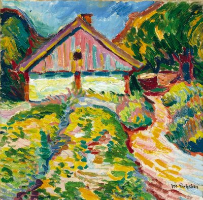 Hus på Kuriska näset av Max Pechstein