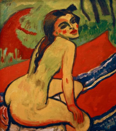 Sittande kvinnlig akt/1910 av Max Pechstein