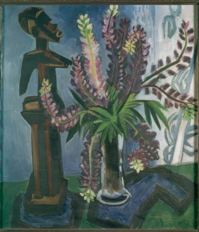 Sydhavsfigur och blommor av Max Pechstein