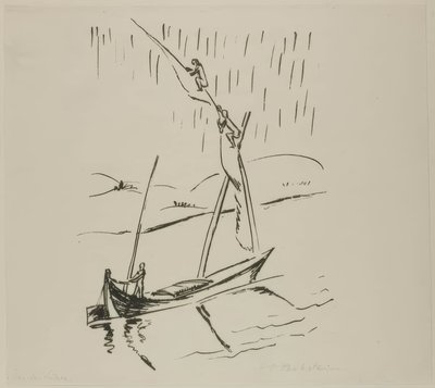 Suezkanalen, från resebilder: Italien-Söderhavet av Max Pechstein