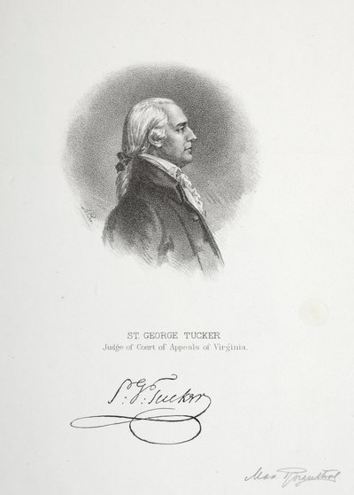 St. George Tucker, domare vid appellationsdomstolen i Virginia av Max Rosenthal