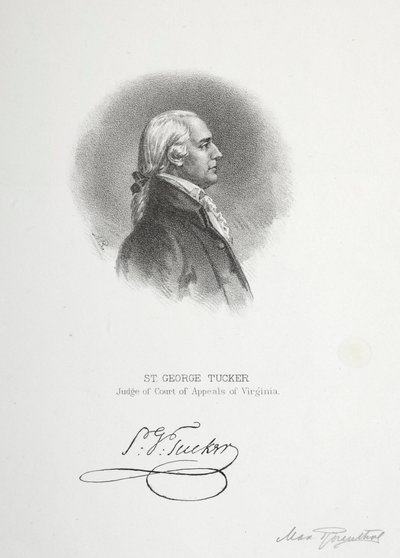 St. George Tucker, domare vid appellationsdomstolen i Virginia. av Max Rosenthal