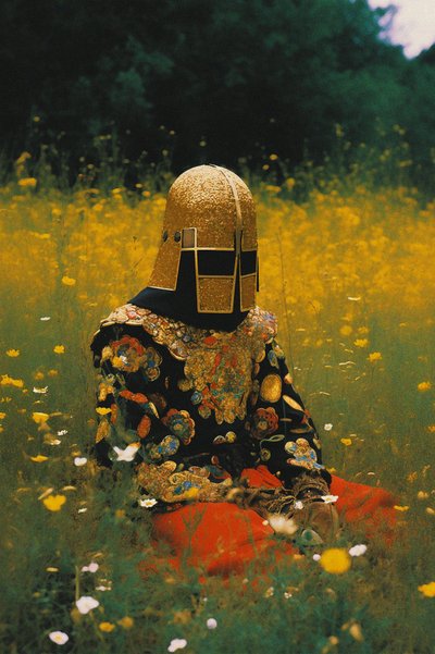 Guldhjälmen i blomsterfältet av Max Sandström