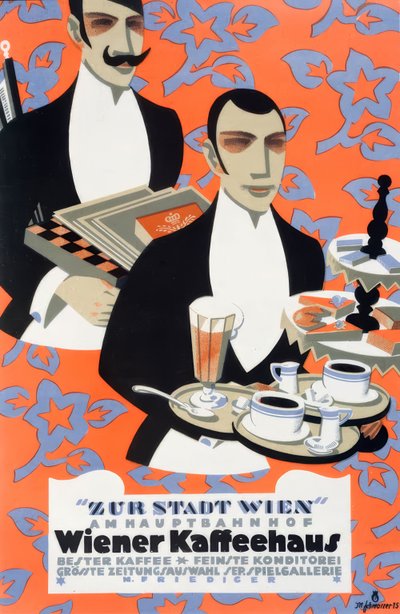 Kaffehus, Zur Stadt Wien av Max Schwarzer