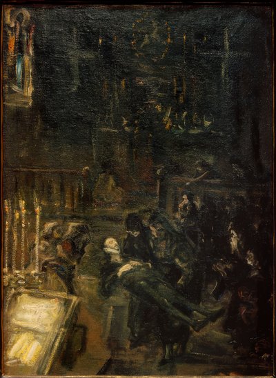 Aufbahrung Don Giovannis av Max Slevogt