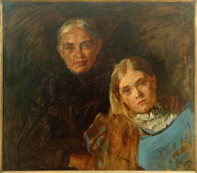Frau Voll med dotter av Max Slevogt