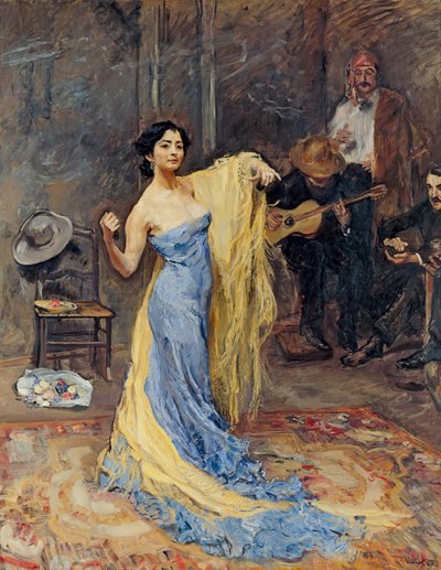 Porträtt av dansaren Marietta di Rigardo av Max Slevogt
