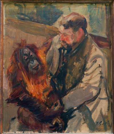 Skiss orangutang I - ord med sjöman av Max Slevogt