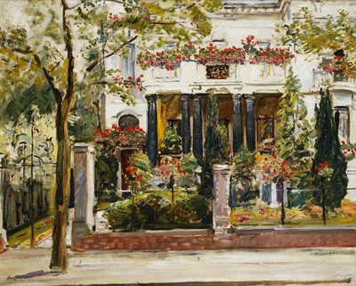 Framträdgården i Steinbart-villan i Berlin; Framträdgården till Steinbarts villa i Berlin, 1911 av Max Slevogt