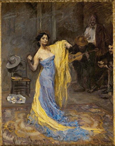 Dansaren Marietta di Rigardo ... (olja på duk) av Max Slevogt
