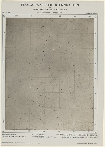 Fotografiska stjärnlistor 24 april 1901, 480. Skapare: Max Wolf, Johann Palisa. av Max Wolf, Johann Palisa