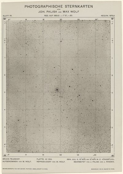 Fotografiska stjärnkartor 6 juli 1904, 1649. Skapare: Max Wolf, Johann Palisa. av Max Wolf, Johann Palisa