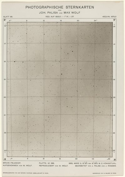 Photographische Sternkarte 2 mars 1906, 2253. Skapare: Max Wolf, Johann Palisa. av Max Wolf, Johann Palisa