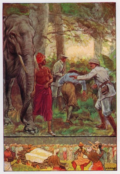 Illustration för Around The World In Eighty Days av Jules Verne (färg litho) av Max Wulff