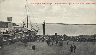 Pilgrimer, Solovetsky-klostret, Ryssland, 1904 av Maxim Dmitriev