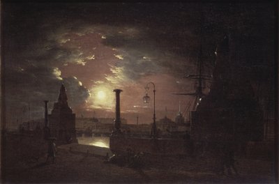 Höstnatt i St. Petersburg, 1835 av Maxim Nikiphorovich Vorobyev