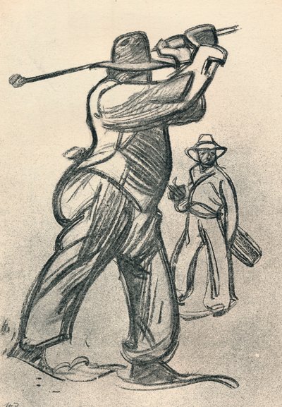 Golfspelaren, c1920, 1923 av Maxime Pierre Jules Dethomas