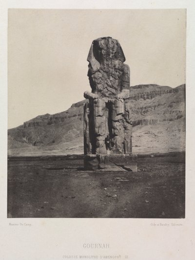 Colossal Monolith of Amenhotep III, Gurnah av Maxime Du Camp
