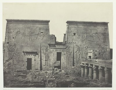 Drômos et Philônes, Isis stora tempel i Pilônes, Nubia, 184951, tryckt 1852. av Maxime Du Camp