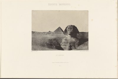 Mellersta Egypten. Sfinxen. av Maxime Du Camp