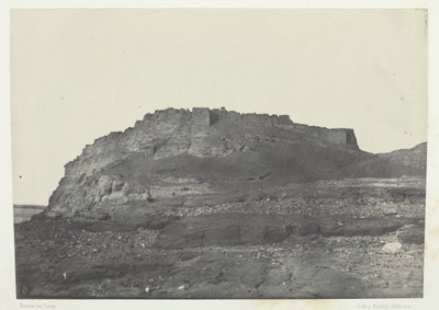 Fortress Of Ibrym Ancient Premmis, utsikt från söder, Nubia, 184951, tryckt 1852. av Maxime Du Camp