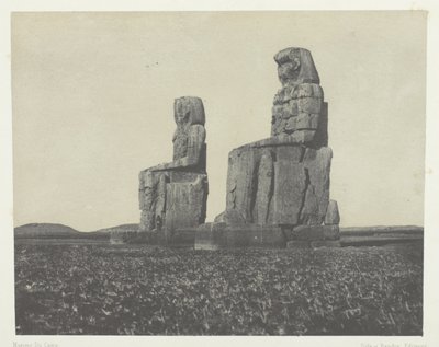 Gournah, Kolosserna; Thebe av Maxime Du Camp