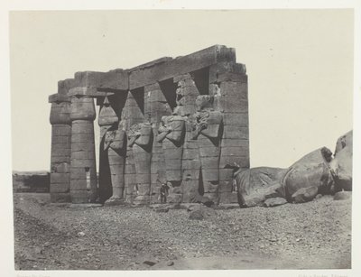 Gournah, Perystyle från Osymandias grav (Ramesseum Occidental); Thebe, plansch 59 från albumet "Egypte, Nubie, Palestine et Syrie" (1852) av Maxime Du Camp